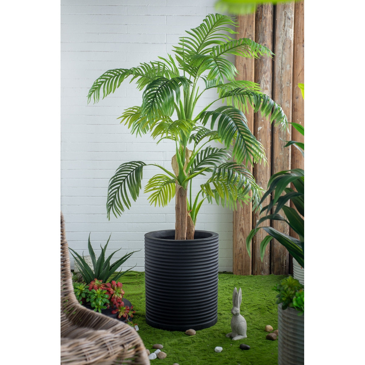 Rustic Black Planter - 55cm High