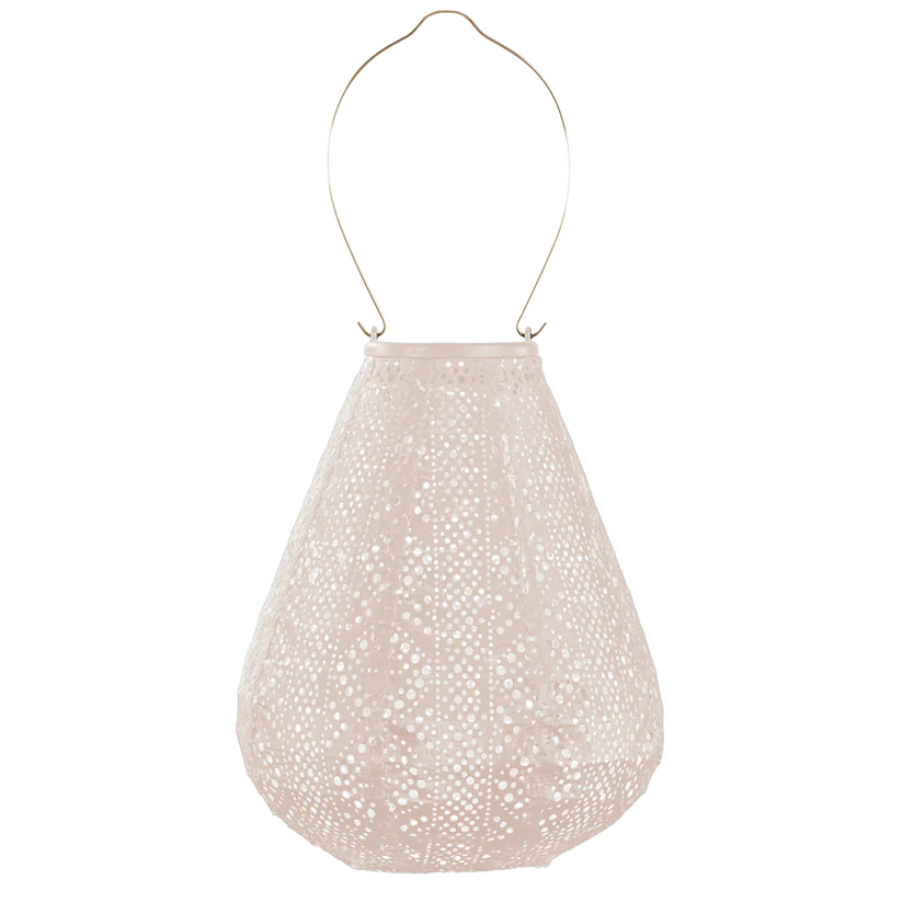 Lumiz Solar Lantern - Tulip 20cm Soft Blush Lace