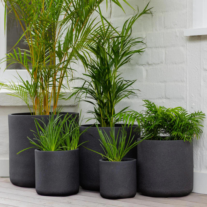 Vellum Cylinder Pots - Black
