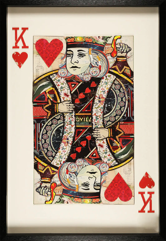 King of Hearts Collage Wall Art