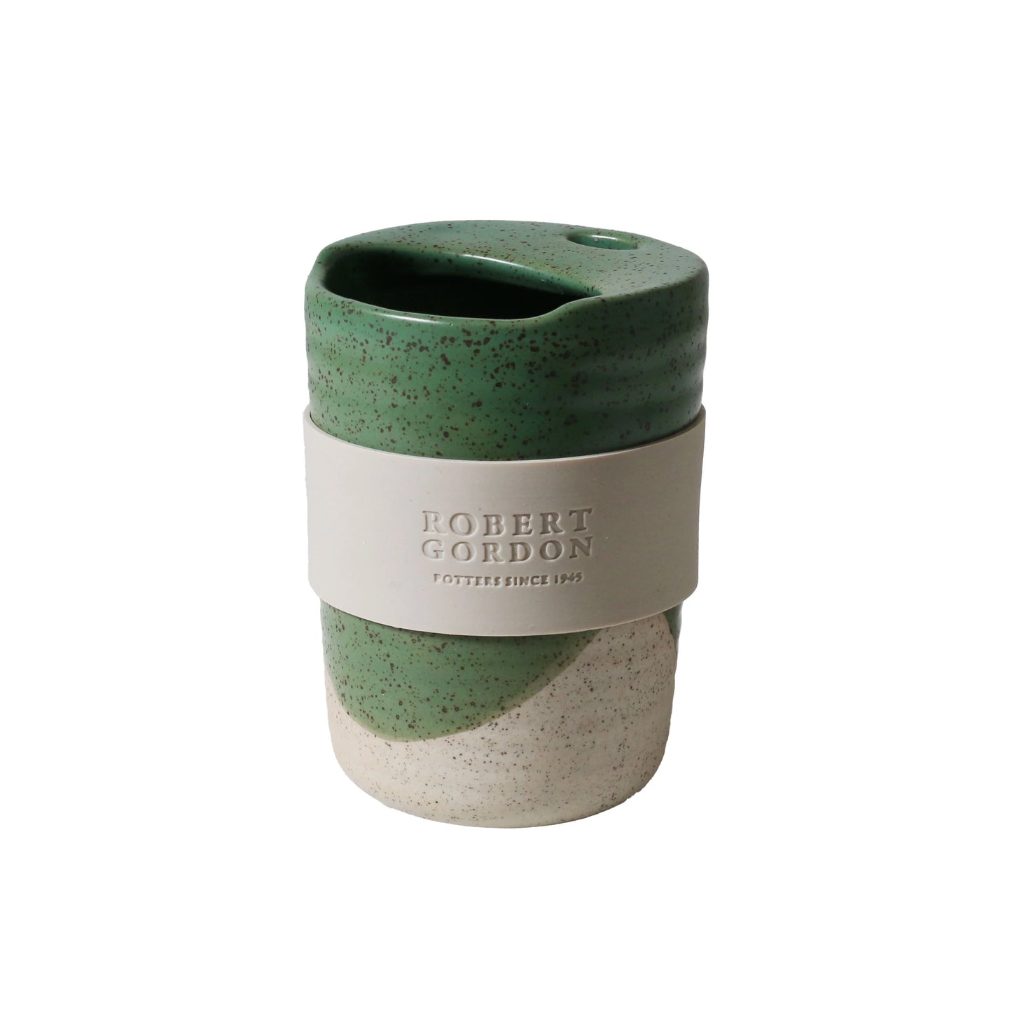 Green Travel Mug / The Wanderer - Robert Gordon Pottery