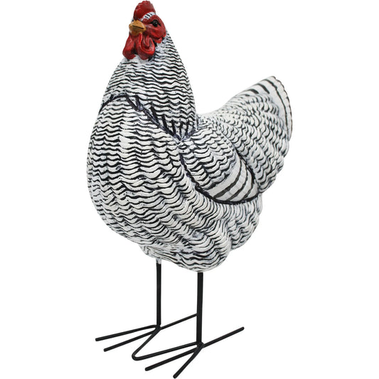 Tall Hen - Black and White Pattern