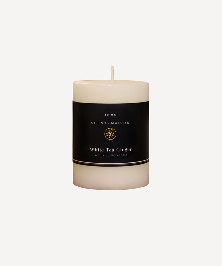 Maison Pillar Candle - 3x4" White Tea Ginger