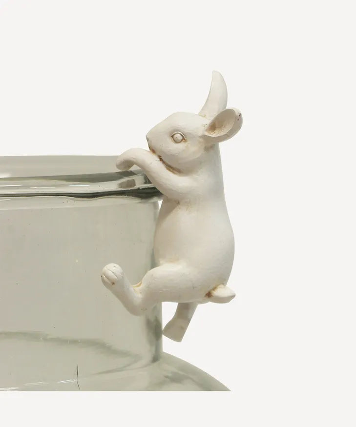 Rabbit Pot Ornament - White