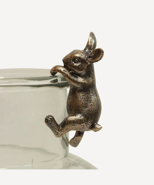 Rabbit Pot Ornament - Gold / Bronze