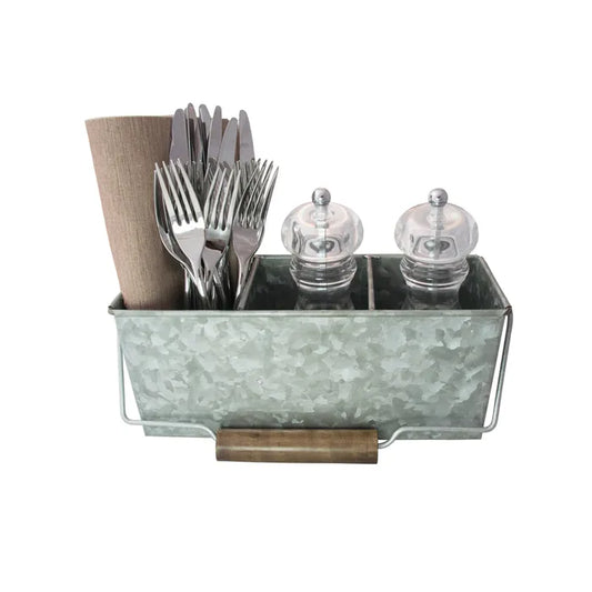Galvanised Table Caddy