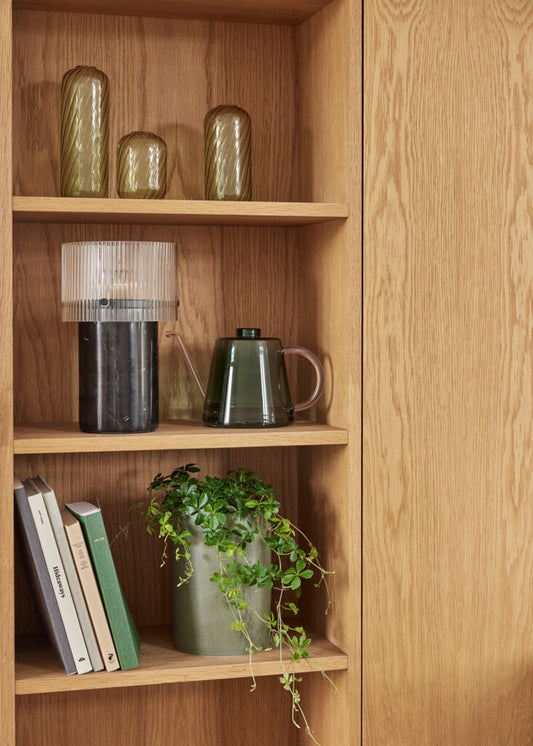 Flora Glass Watering Can - Green & Pink