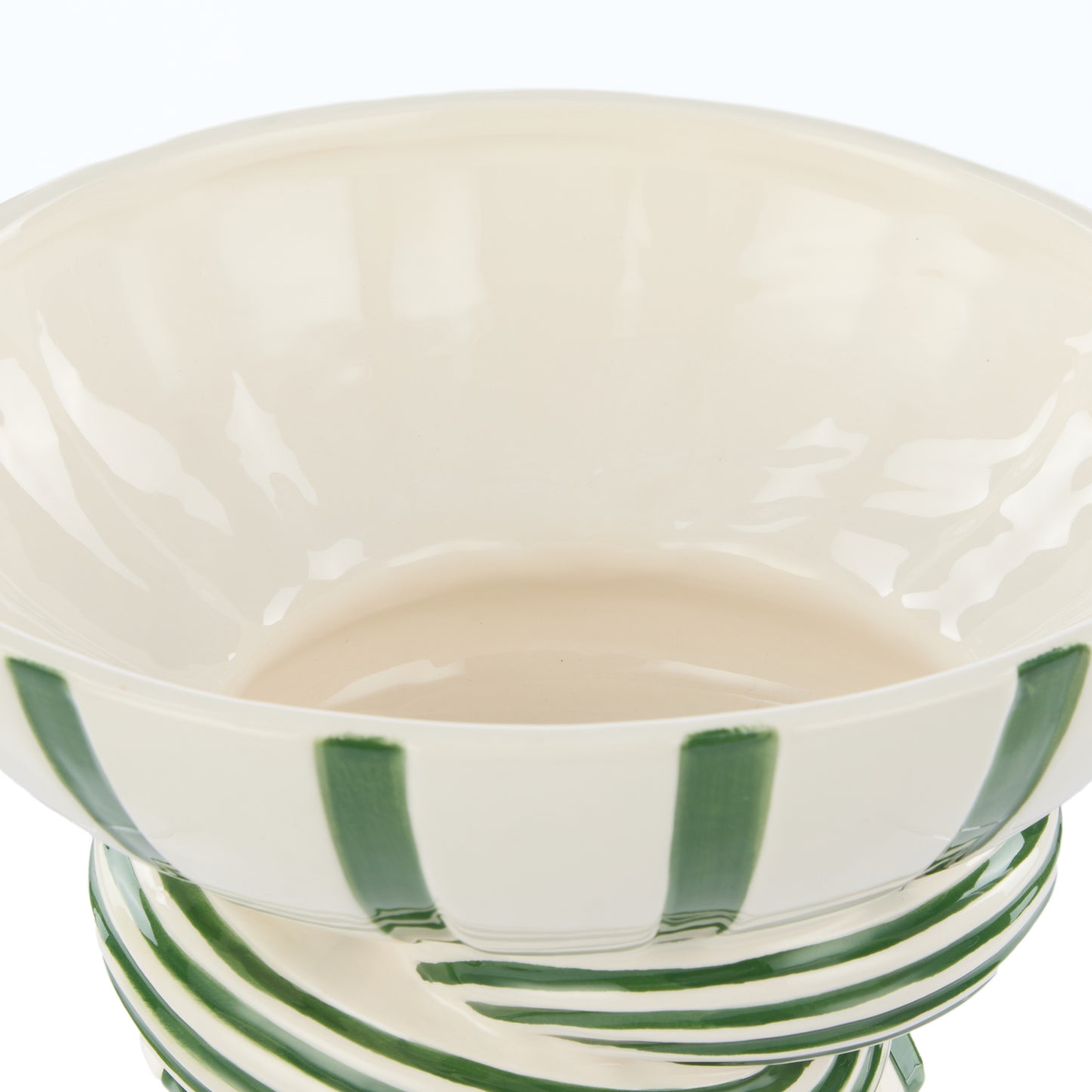 Emporium Lulu Collection Twist Stripe Bowl Green