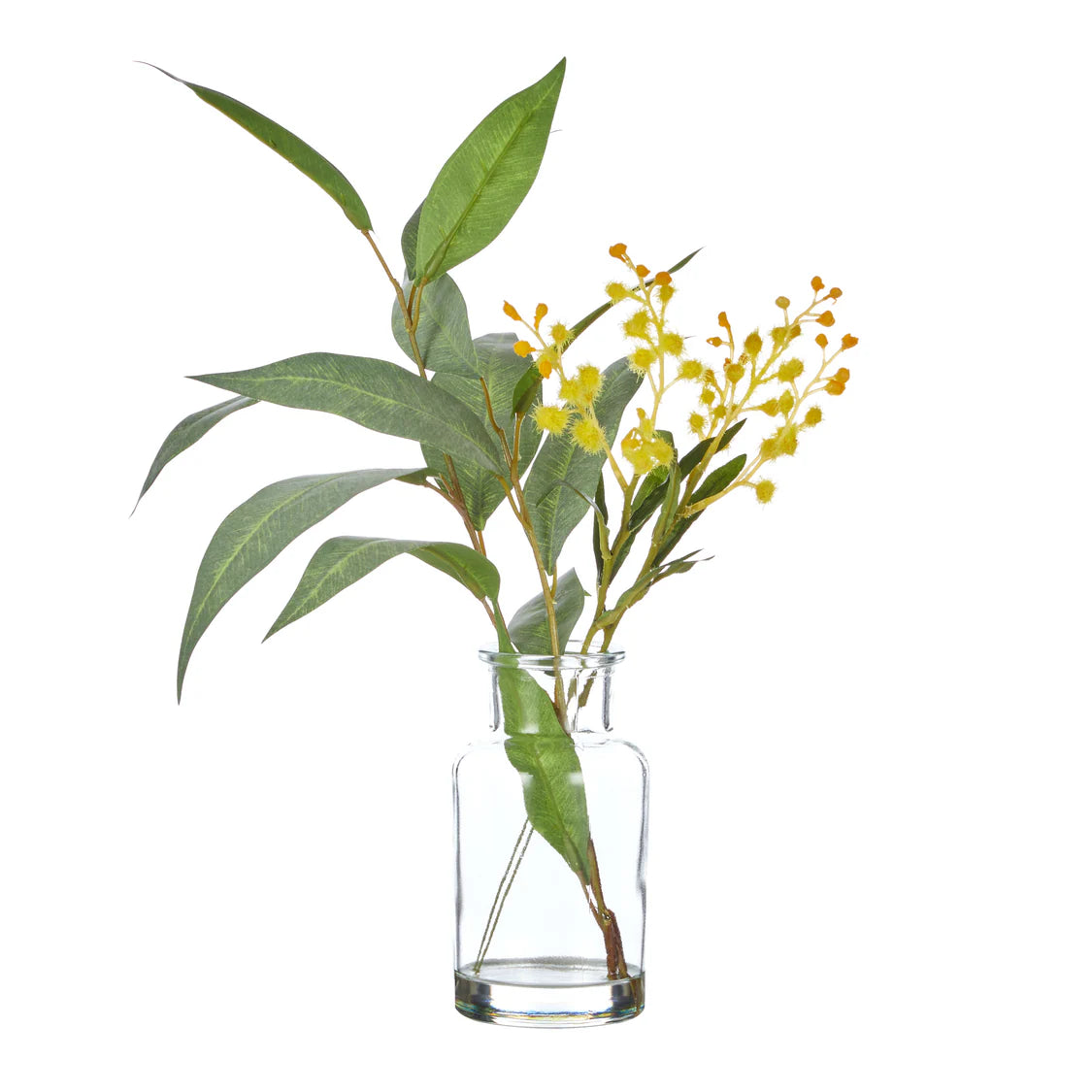 Faux Eucalyptus Wattle Mix in Bottle - Assorted