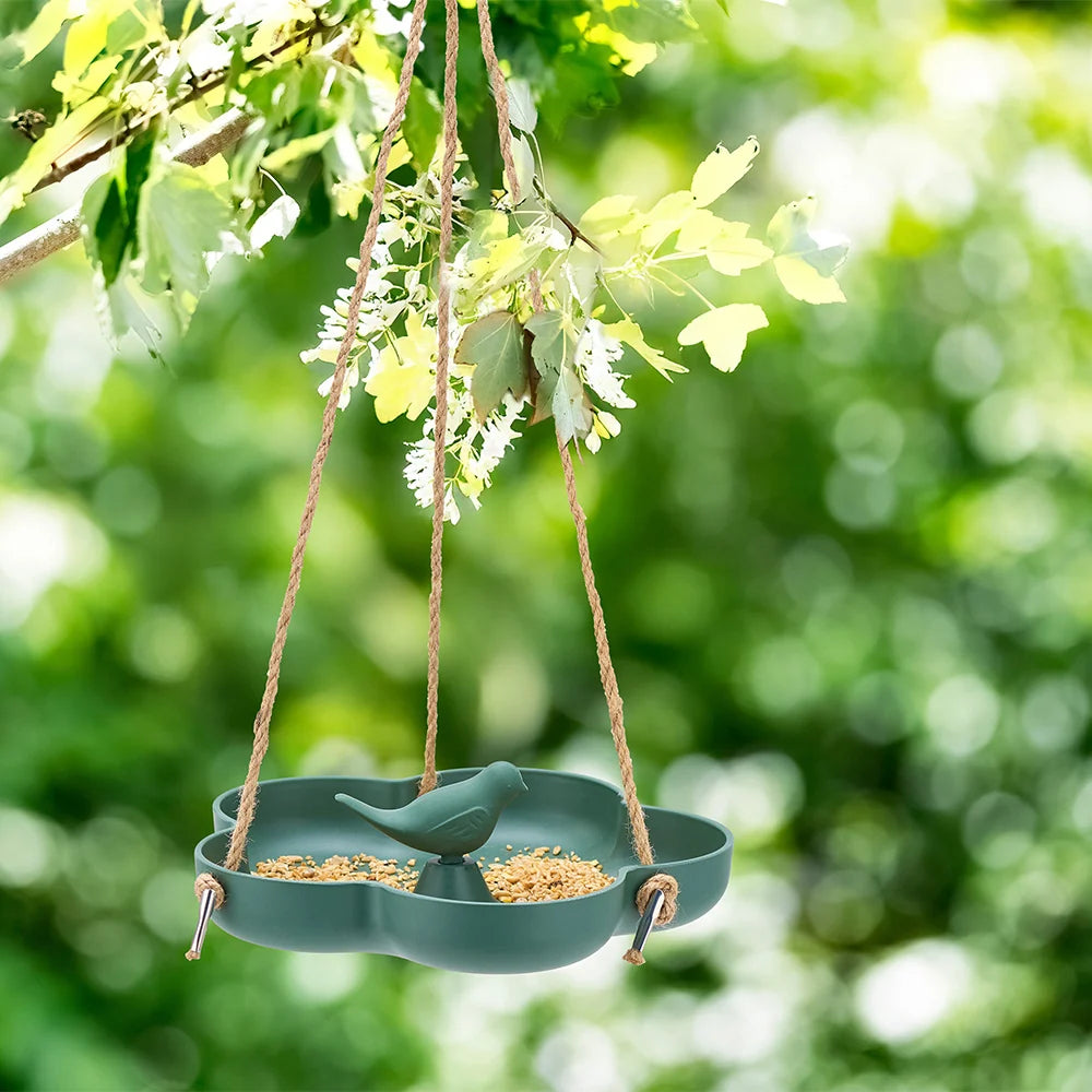 Bamboo Bird Feeder - Large Green