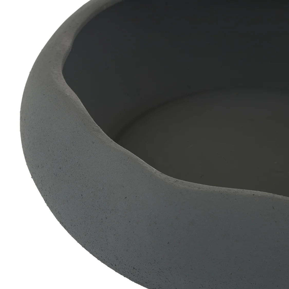 Lyon Organic Bowl Planter Charcoal