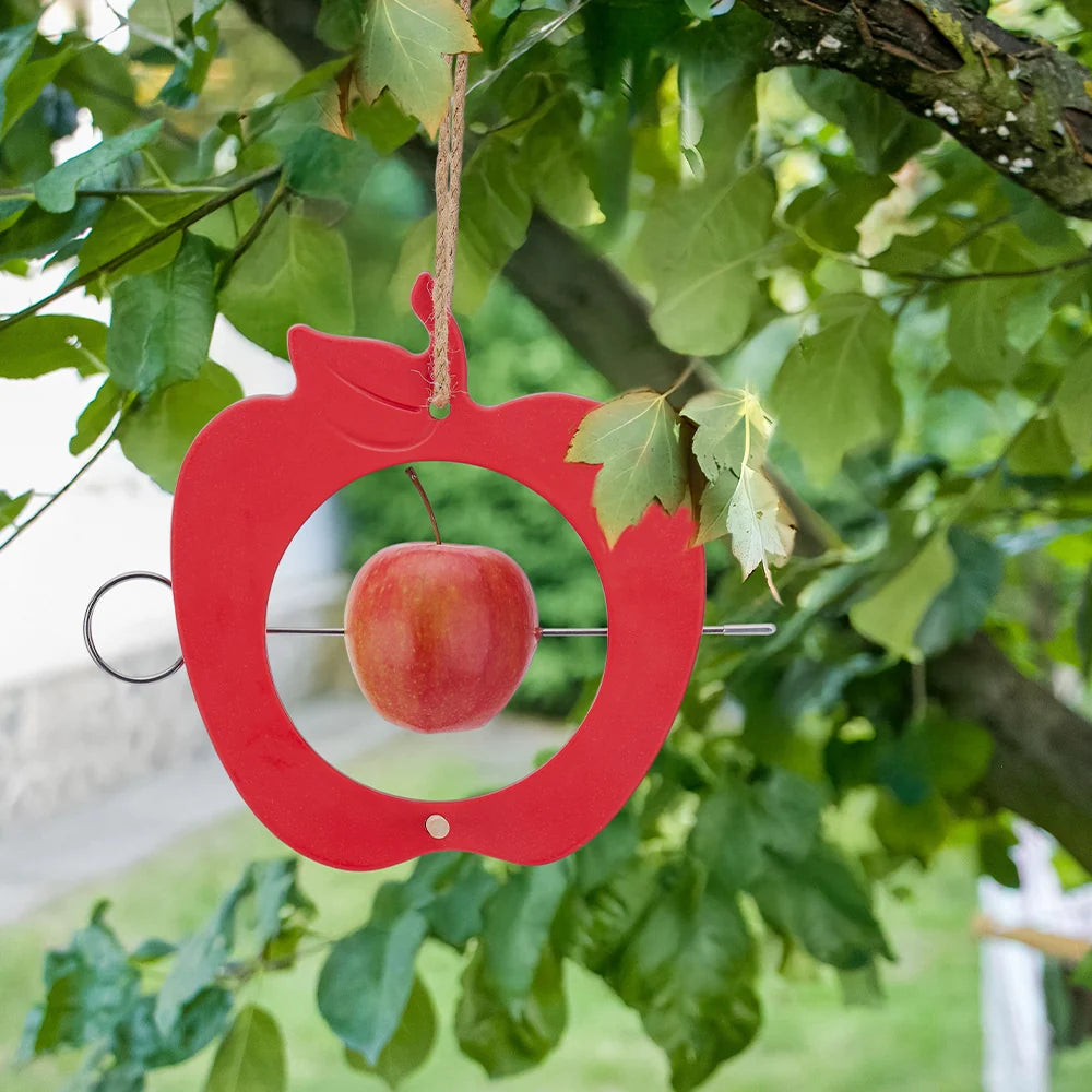 Bamboo Bird Feeder - Red Apple