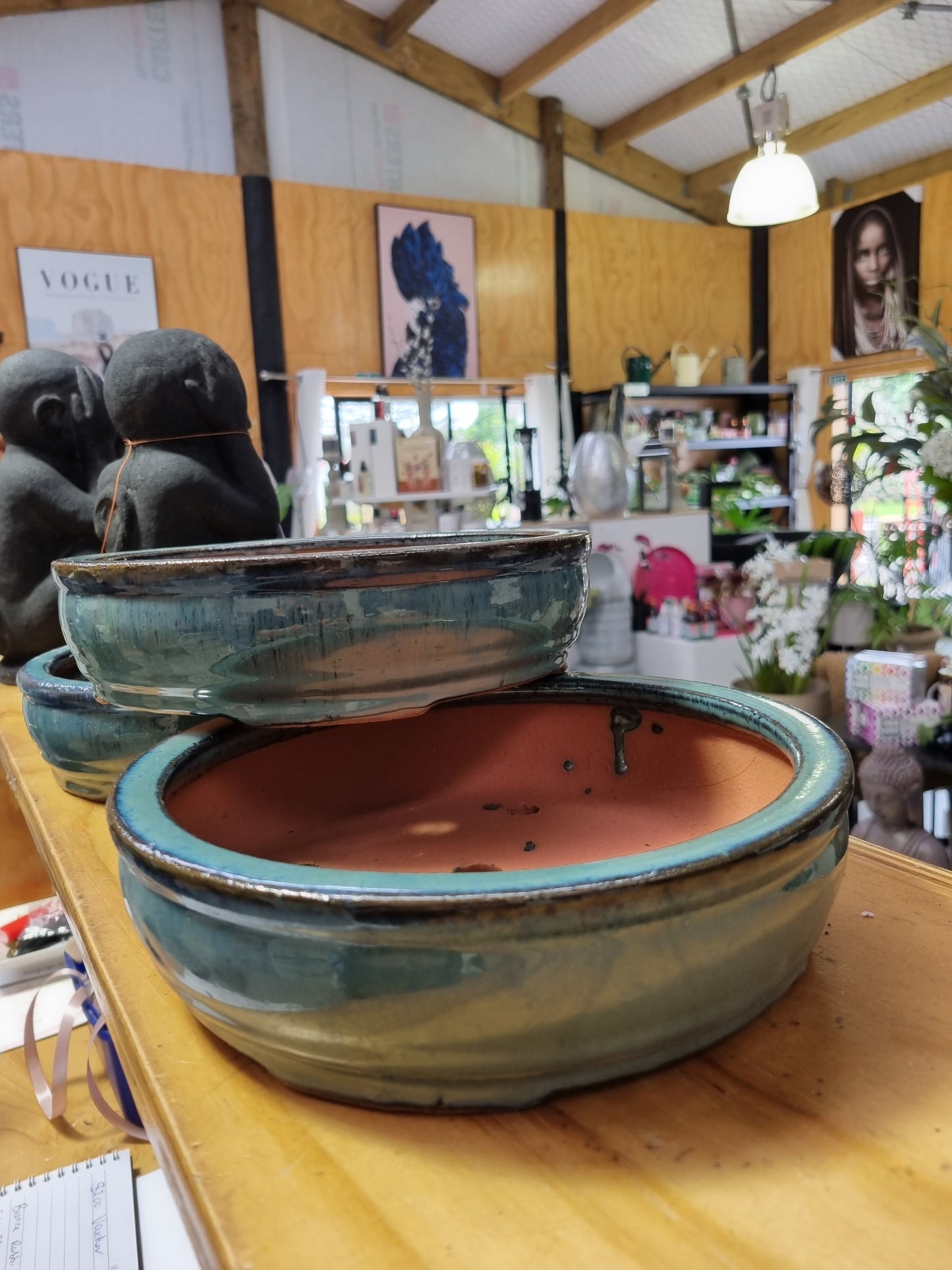 Bonsai Blue/Green Dish 23cm