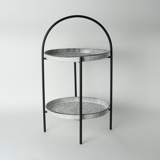 Aztec Tier Tray Stand - White