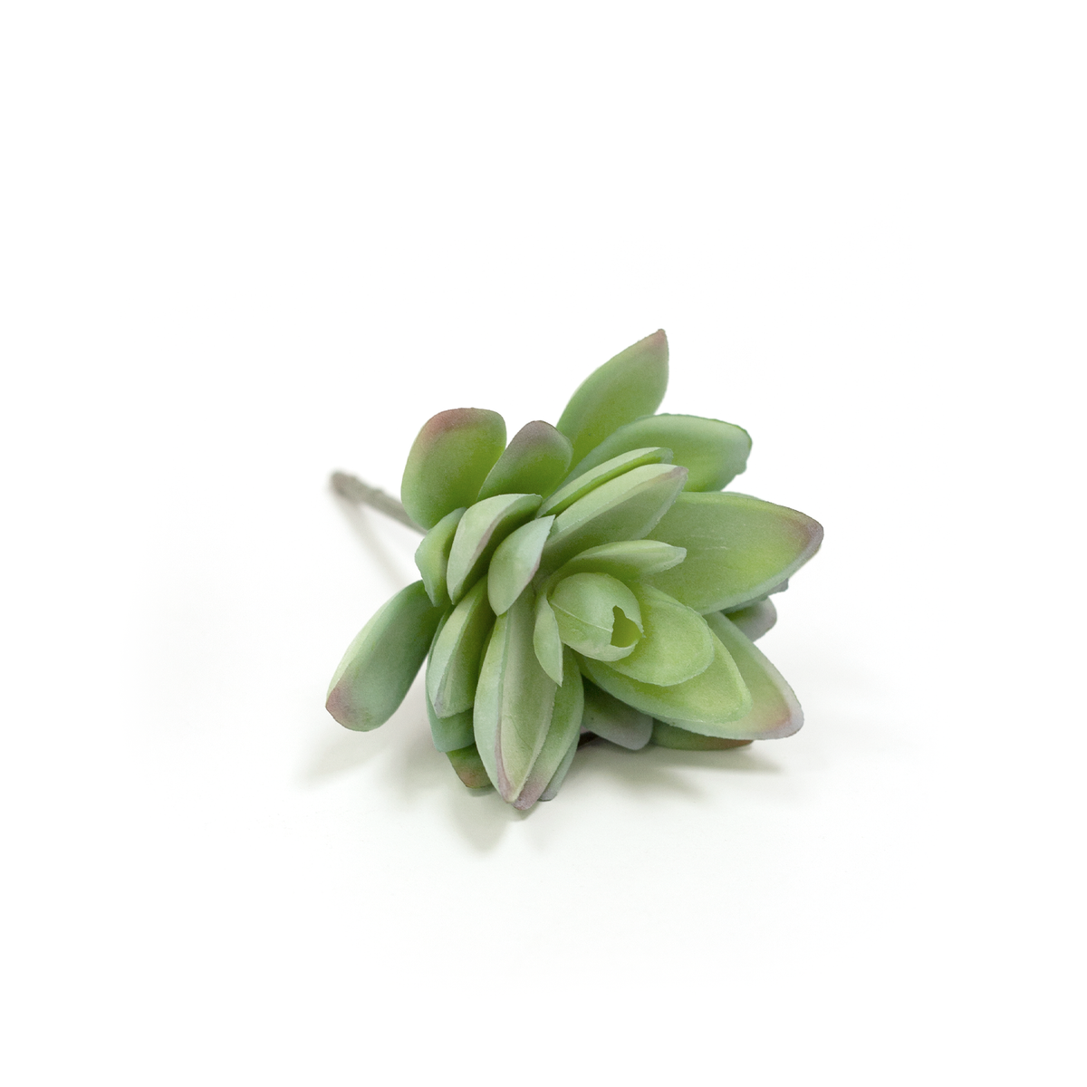 Faux Lotus Succulent Green/Grey Tips 13cm