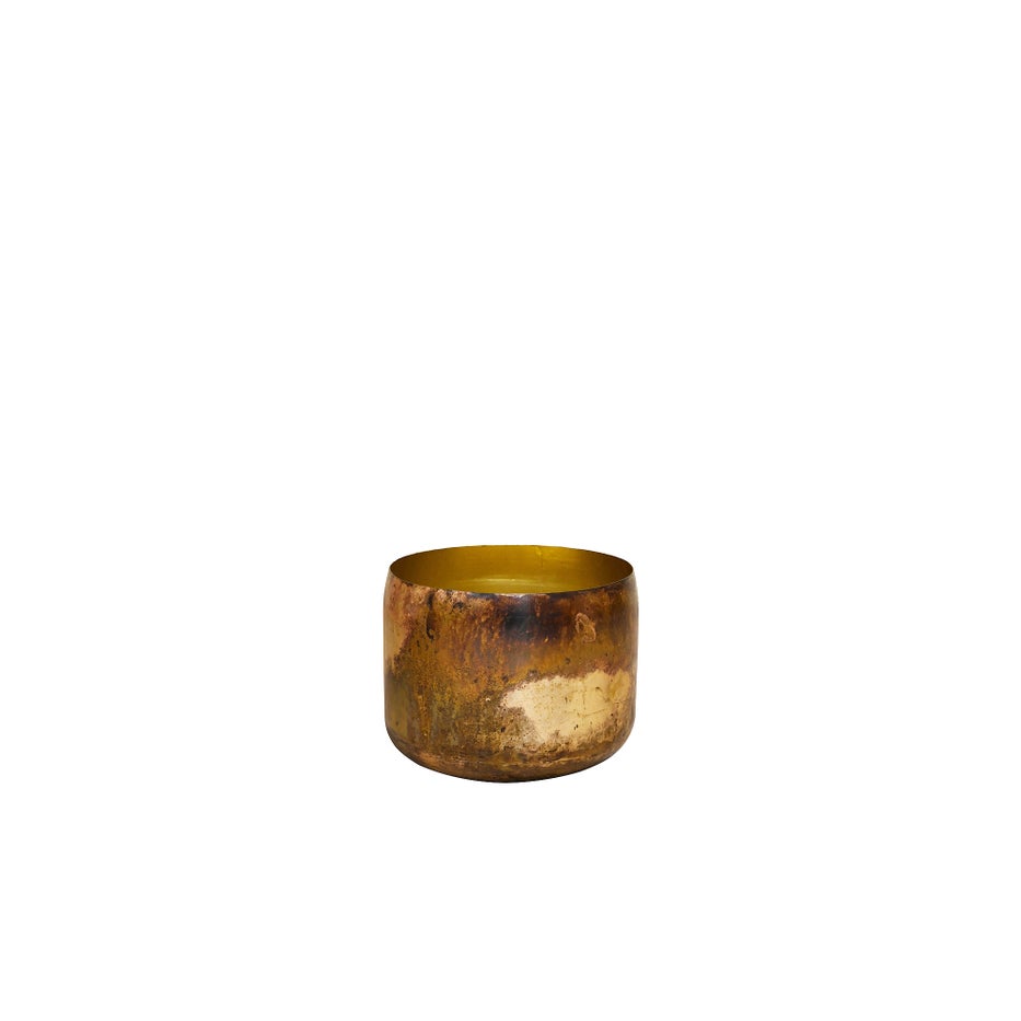 KELDA METAL POTS Plath - Antique Gold