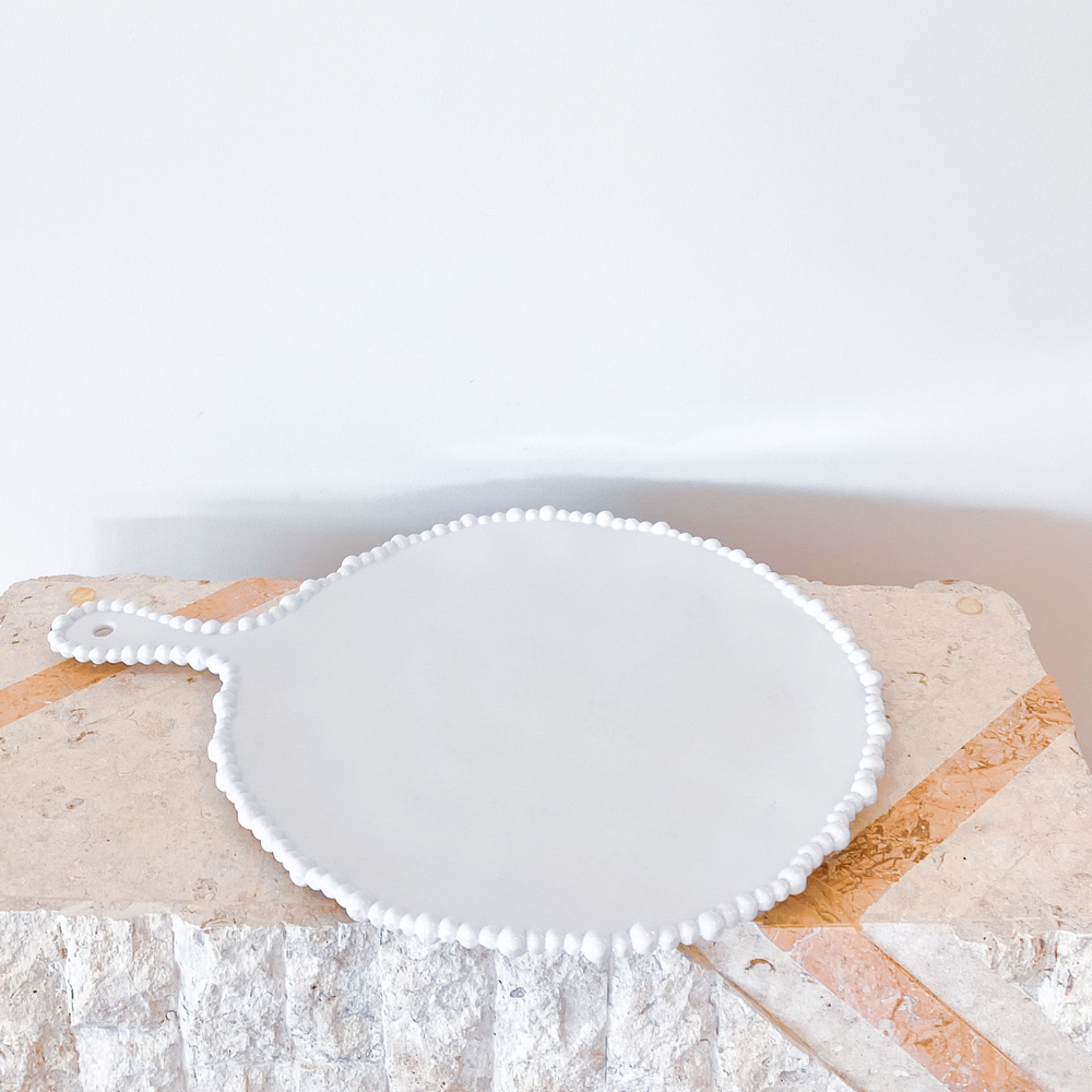 Melamine Pearl Round Platter with Handle