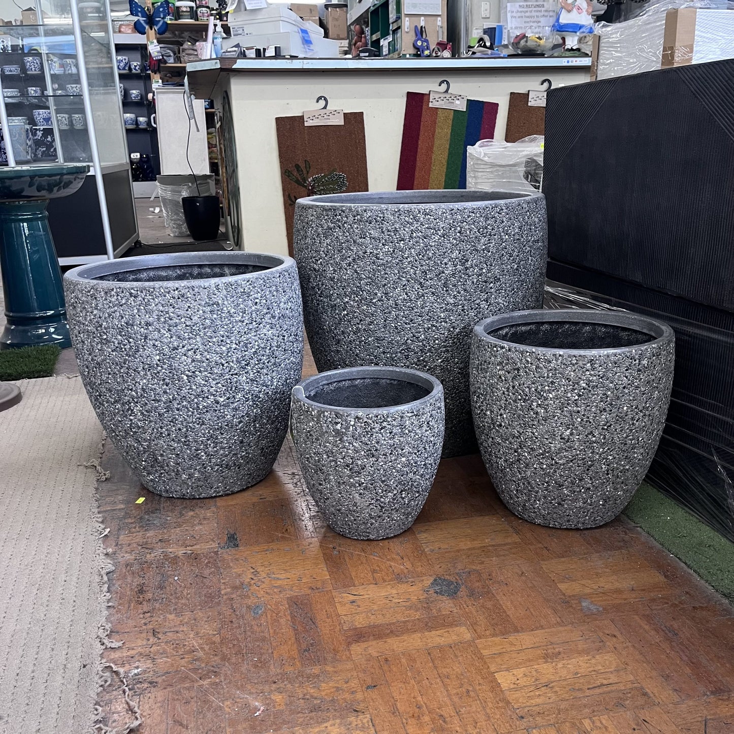Montague Eggs Pots - Dark Grey Pebble
