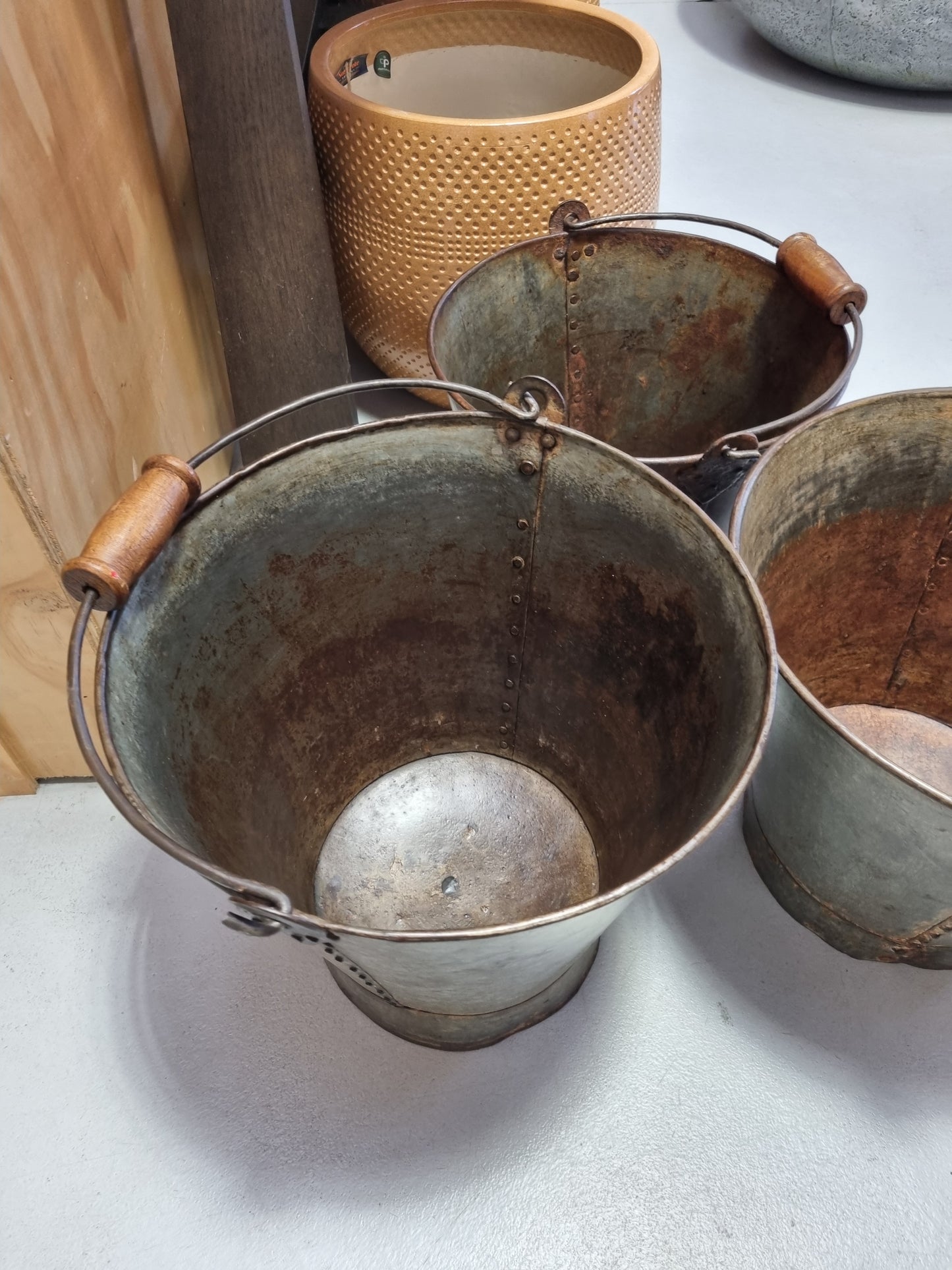 Original Buckets w Wooden Handel