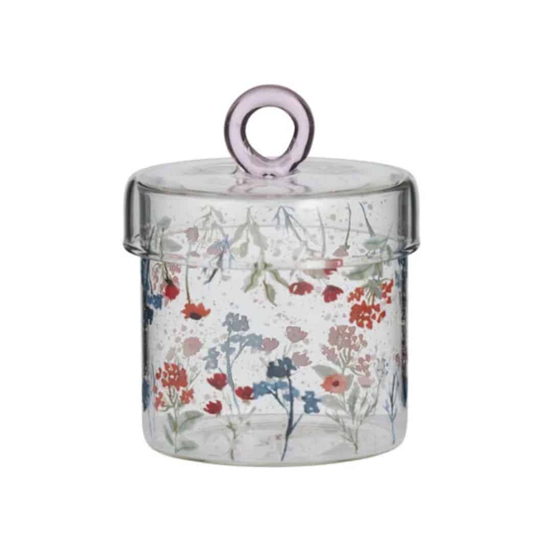 Loulou Floral Glass Jar