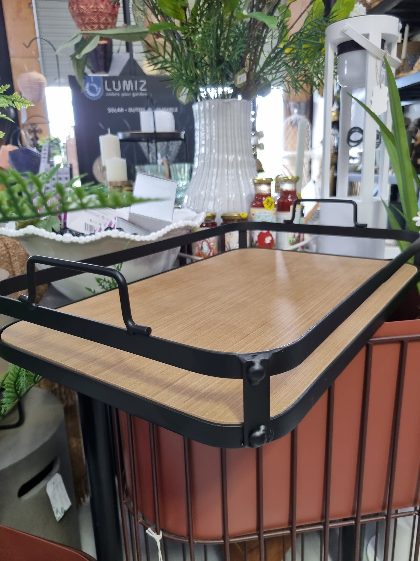 Maytime Steel and Wood Tray