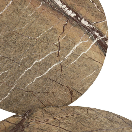 Pink Taupe Marble Round Plate / Tray