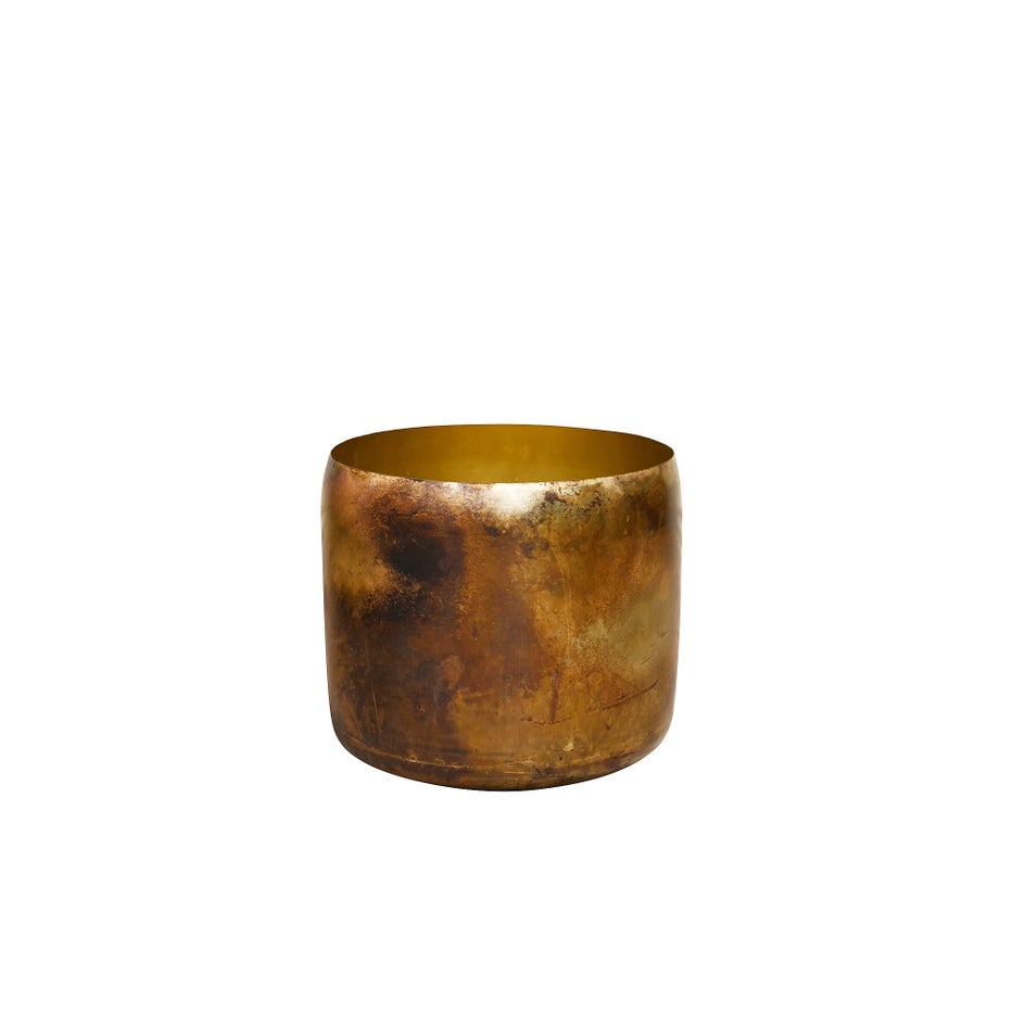 KELDA METAL POTS Plath - Antique Gold