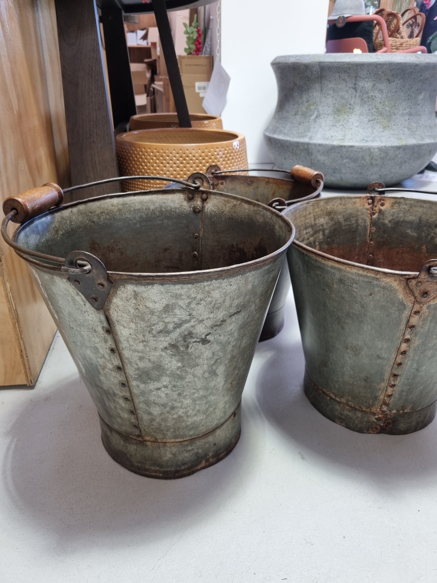 Original Buckets w Wooden Handel