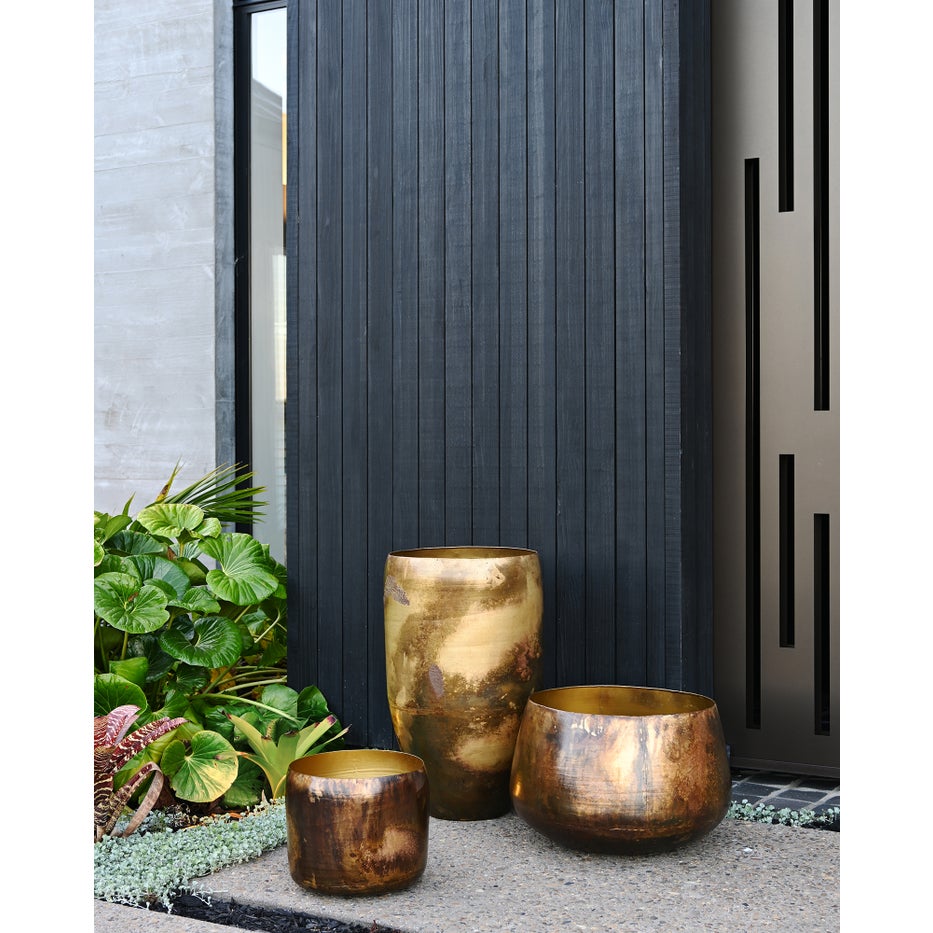 KELDA METAL POTS Plath - Antique Gold