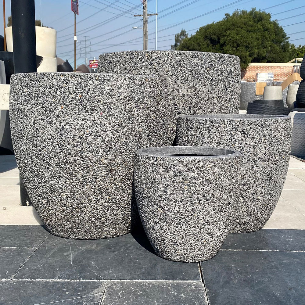 Montague Eggs Pots - Dark Grey Pebble