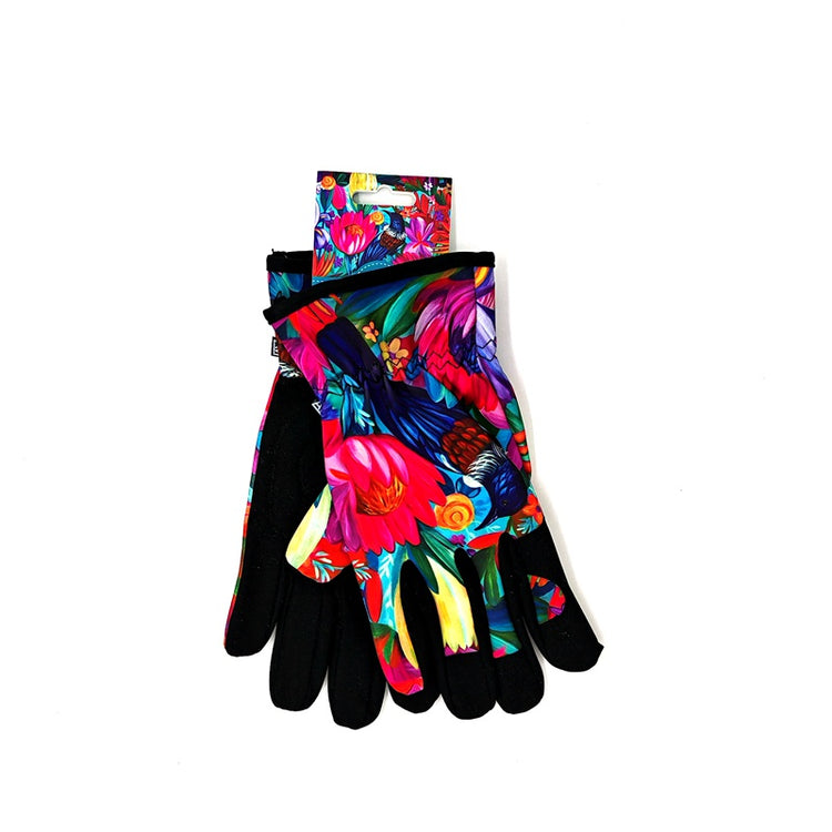 NZ Artist - Gardening Gloves (Pink Tui)