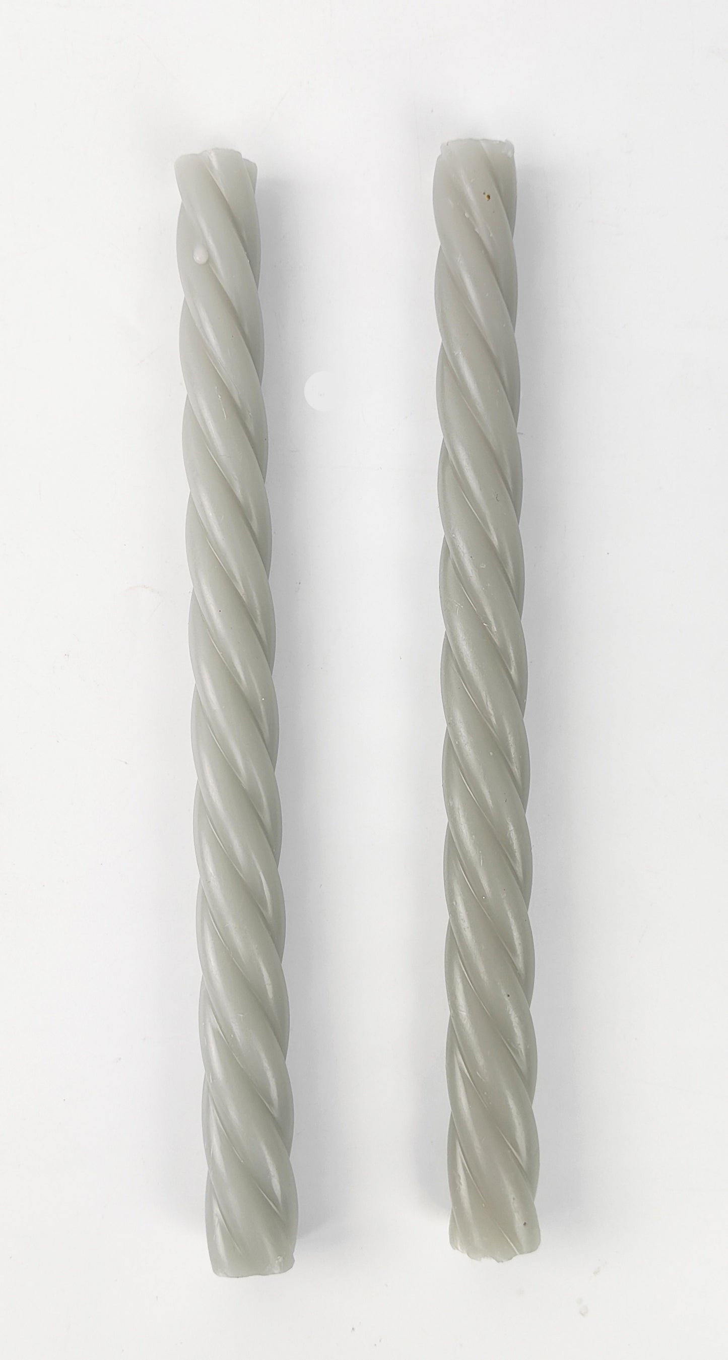 Swirl Taper Candles S/2 Smoke - Vanilla