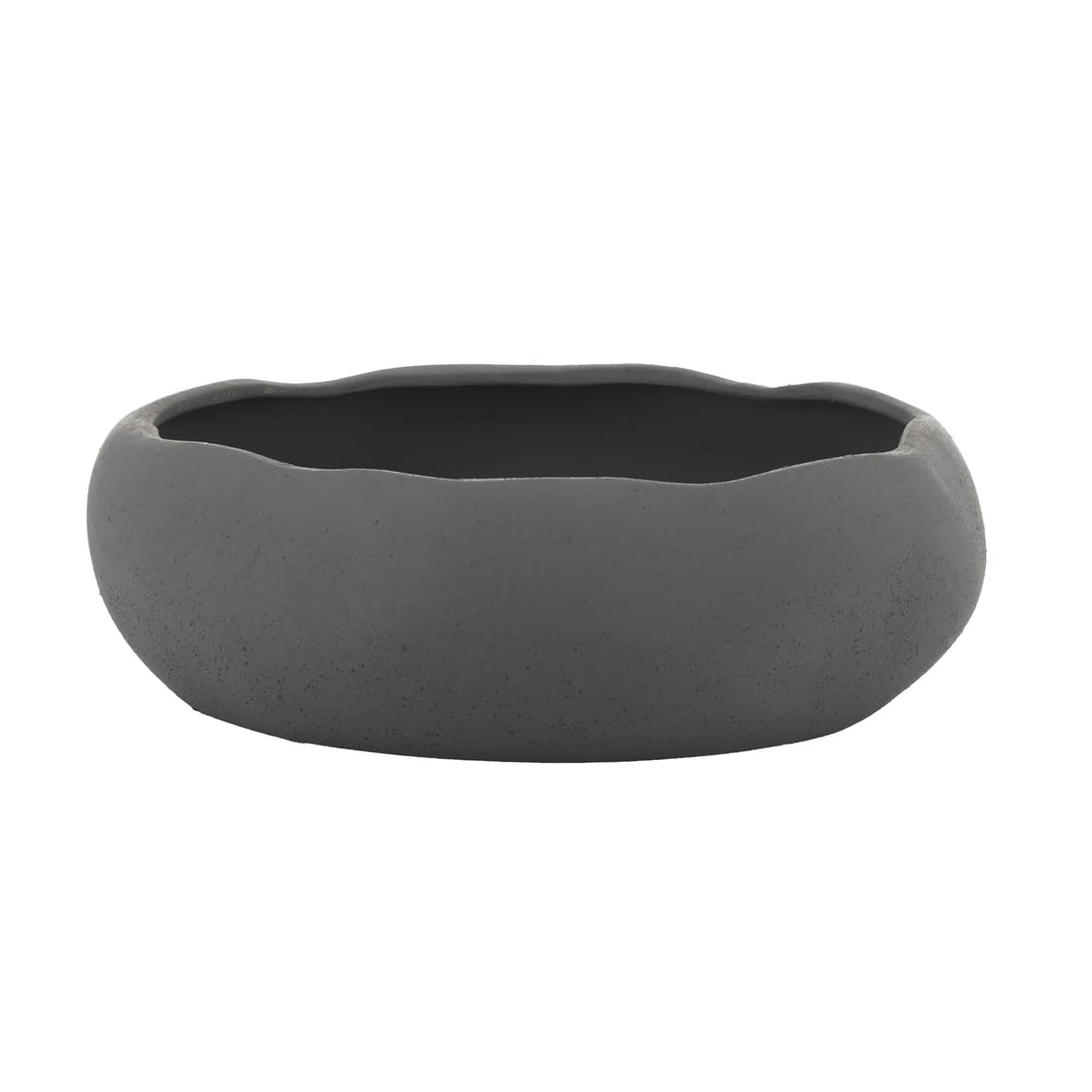 Lyon Organic Bowl Planter Charcoal