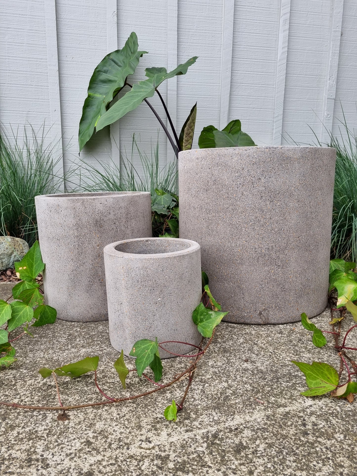 Riverstone Cylinder Pots