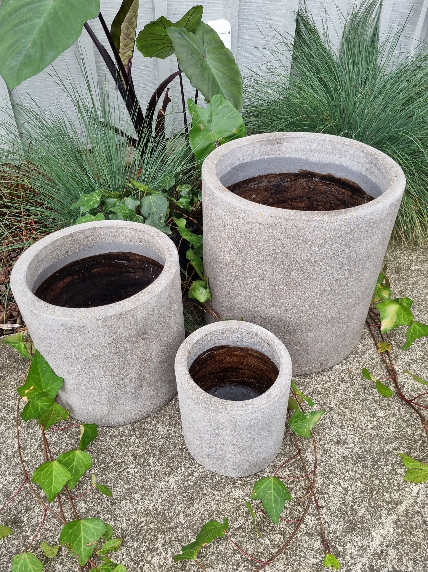 Riverstone Cylinder Pots