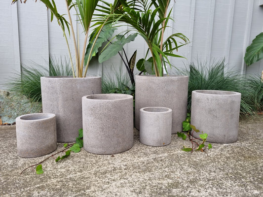 Riverstone Cylinder Pots