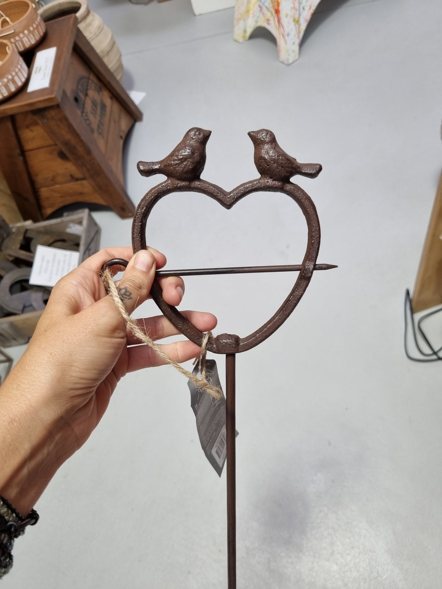 Heart Bird Feeder on Stick